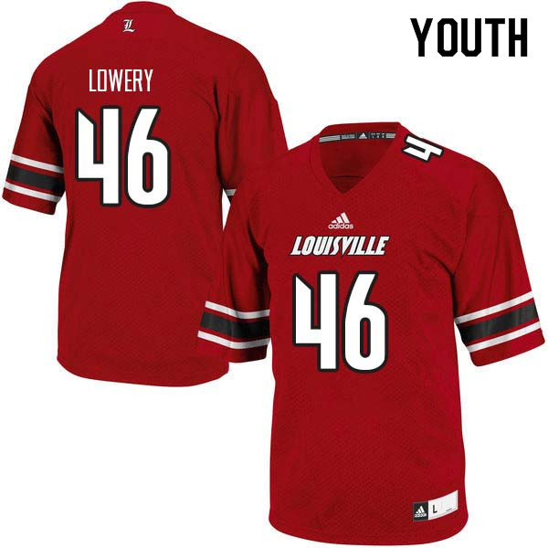 Youth Louisville Cardinals #46 Brendan Lowery College Football Jerseys Sale-Red